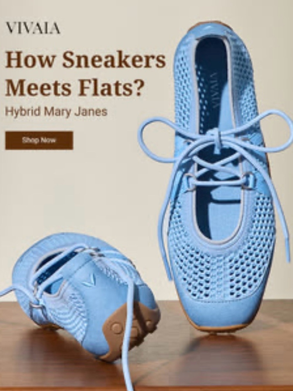 Vivaia Blue Hybrid Mary Jane Sneakers
